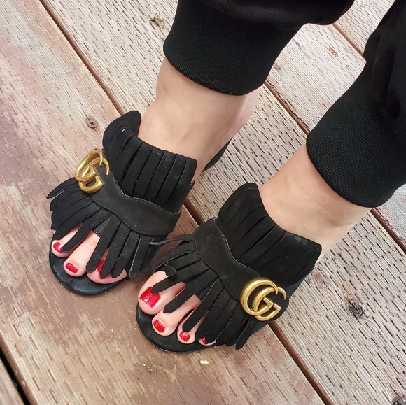 Gucci Shoes - Gucci Suede Slides
